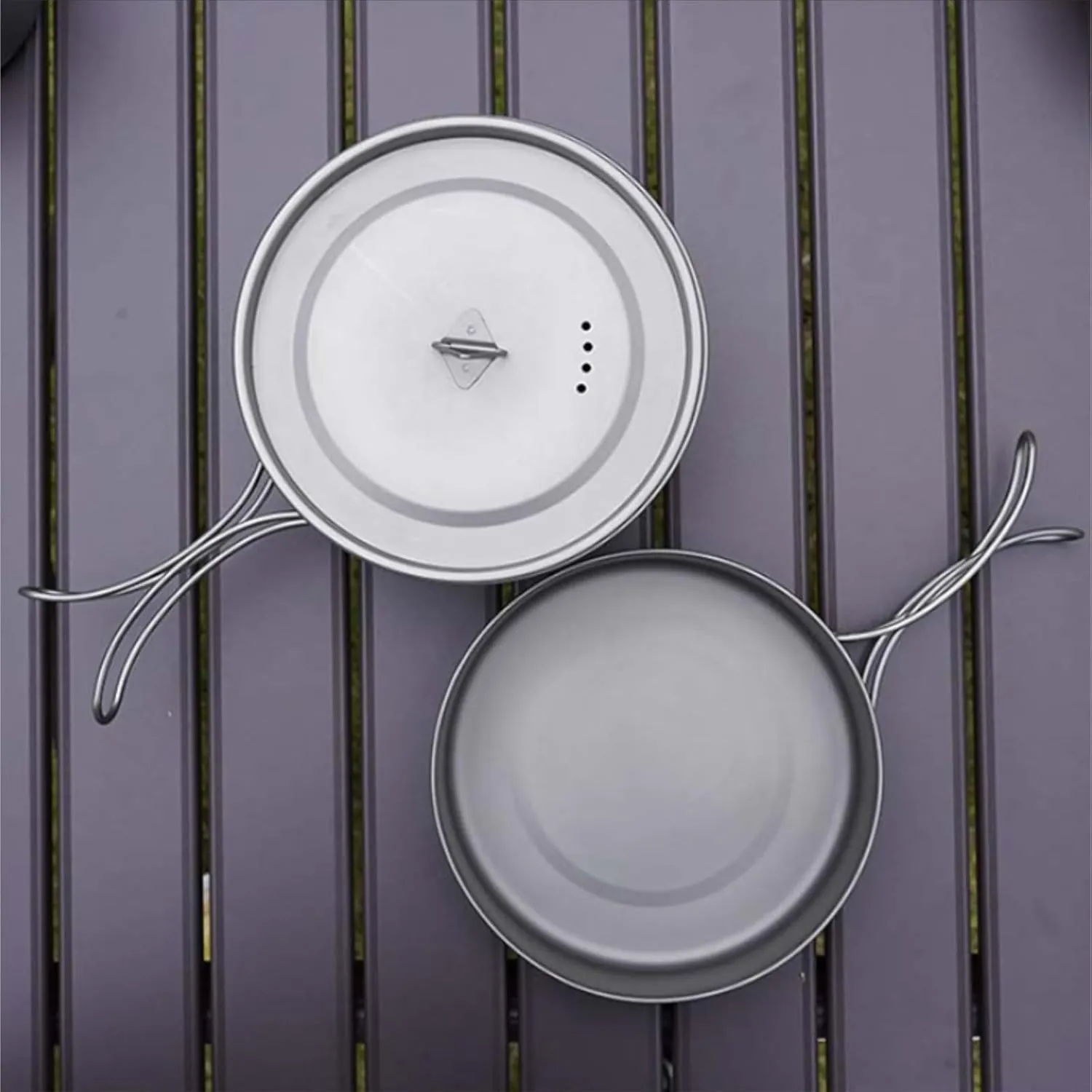 Camping Kitchen Utensil Outdoor Portable Cooking Frying Pan Foldable Frying Pan Picnic Cooker Camping Stir-Fry Meat Pan for Outdoor Cooking