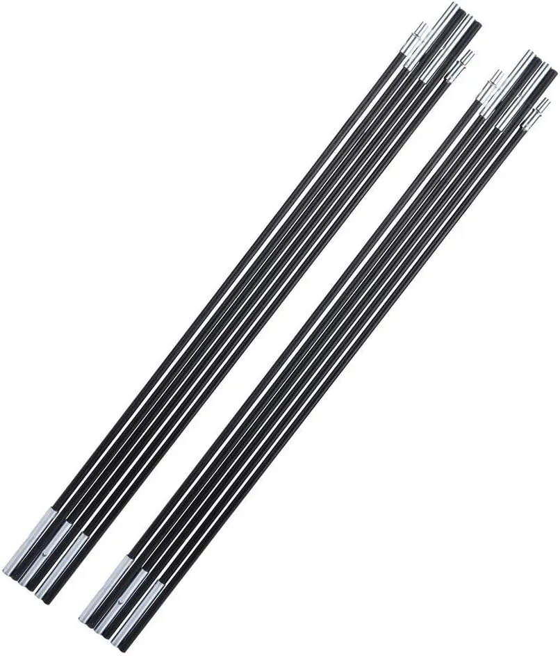Camping Tent Pole Folding Fiberglass Camping Tent Pole Bars Outdoor Sunshelter Support Rods Awning Frames Kit Fit for Camping Hiking