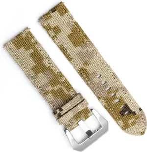 Canvas Leather Watchband Camouflage Military Watch Strap Watches Bracelet Pulseira For Men Watch Accessories