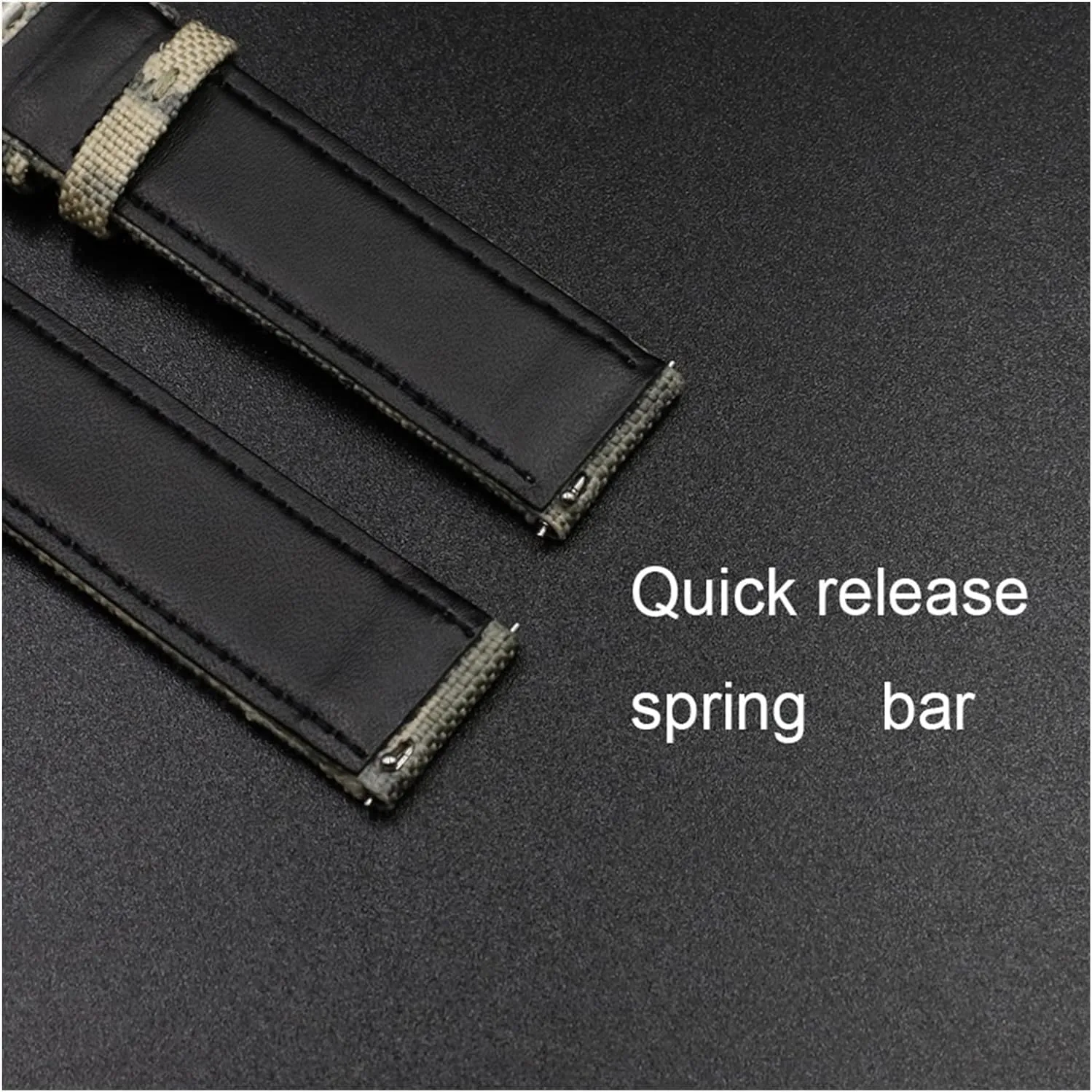 Canvas Leather Watchband Camouflage Military Watch Strap Watches Bracelet Pulseira For Men Watch Accessories
