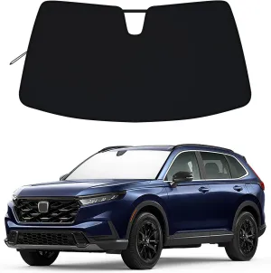 Car Windshield Sun Shade for Honda CRV 2023 2024 2025 Professional 310T Reflective Polyester UV & Heat Insulation Protection, Foldable Front Window Sunshade with Storage Pouch, Keep Car Interior Cool