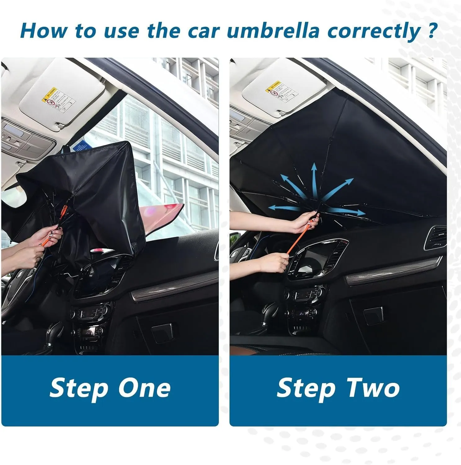 Car Windshield Sunshade Umbrella, Cherry Buddies Parade Windshield Cover Sun Shade, for Truck SUV Front Window Sunshade, Blocks Heat & UV Rays, Cool Down The Vehicle 58"x 29.7"