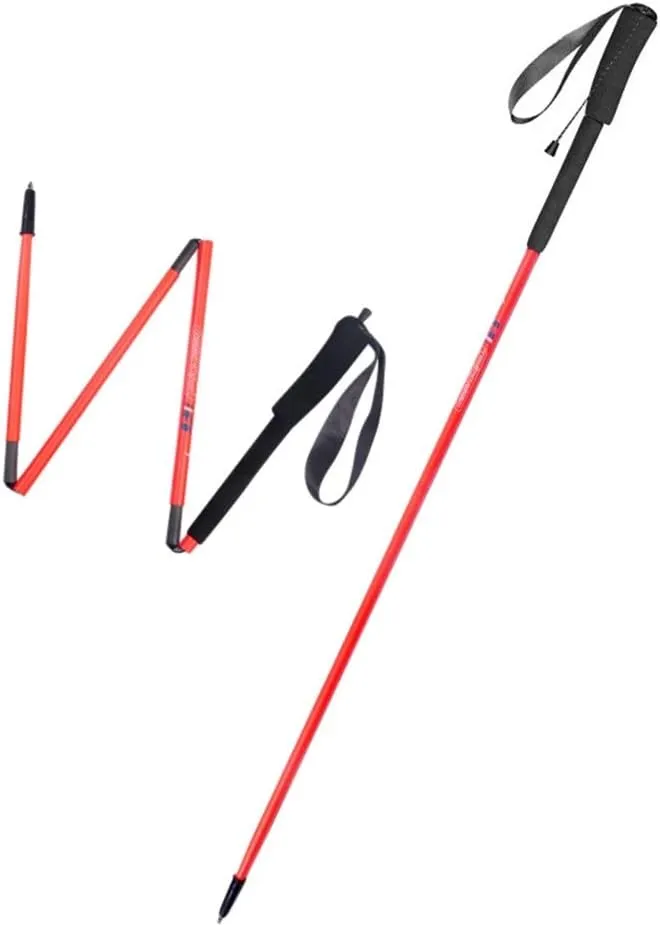 Carbon Fiber Trekking Poles, Durable Hiking Pole with Extended EVA Grips,Quick Flip Locks System, Tungsten Steel,Ultralight, Expandable, Collapsible, Foldable for Hiking, Camping (, 2pcs 95cm