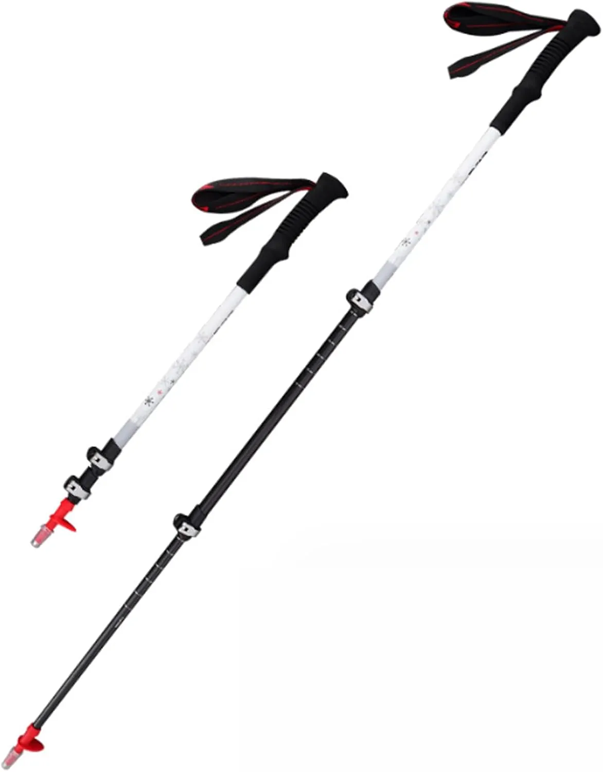 Carbon Fiber Trekking Poles, Nordic Walking Trekking Poles, Walking or Hiking Sticks with Quick Adjustable Locks for Mountaining, Backpacking(A)