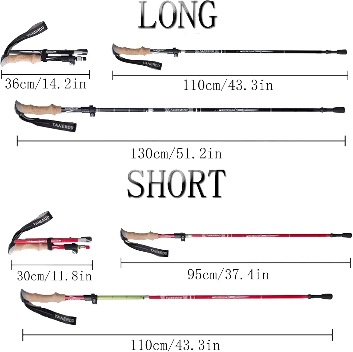 Carbon Fiber Ultralight Folding Hiking Poles for Outdoor Use, Telescopic, Equipped with External Lock, Perfect for Hiking, Mountaineering and Trail Running
