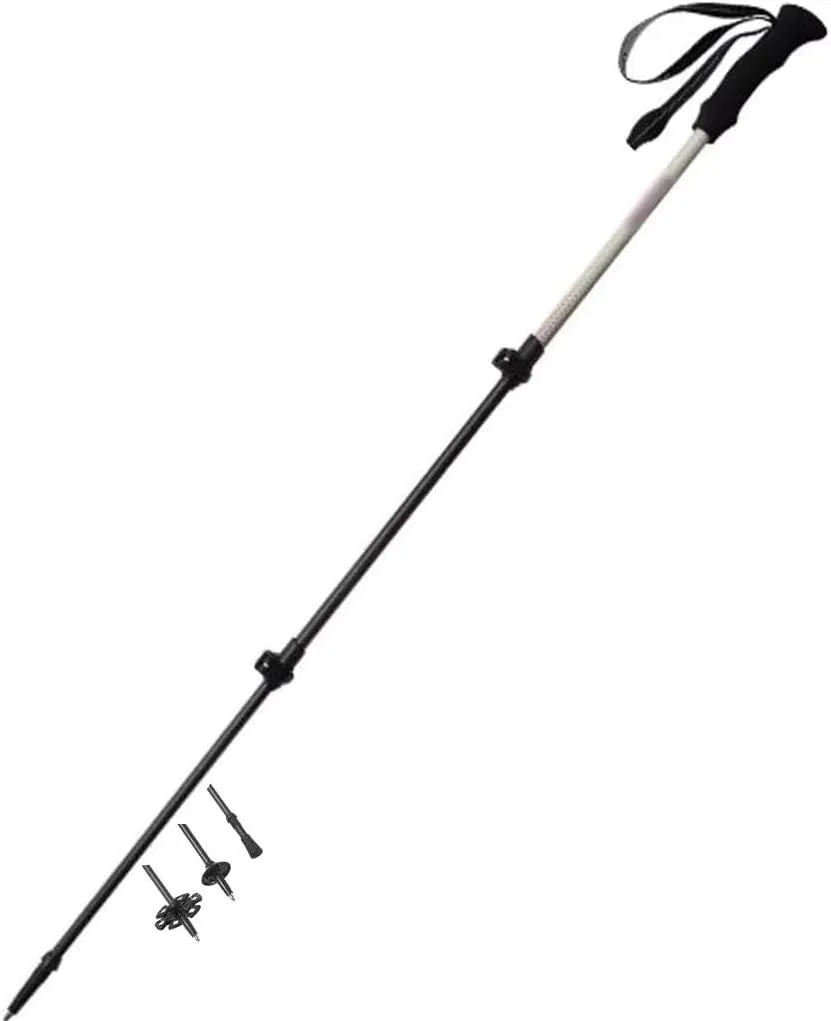 Carbon Fiber Ultralight Trekking Poles, Anti-Shock Mountaining Trail Poles, Tri-fold Design, Balance Support for Seniors, Women, and Men
