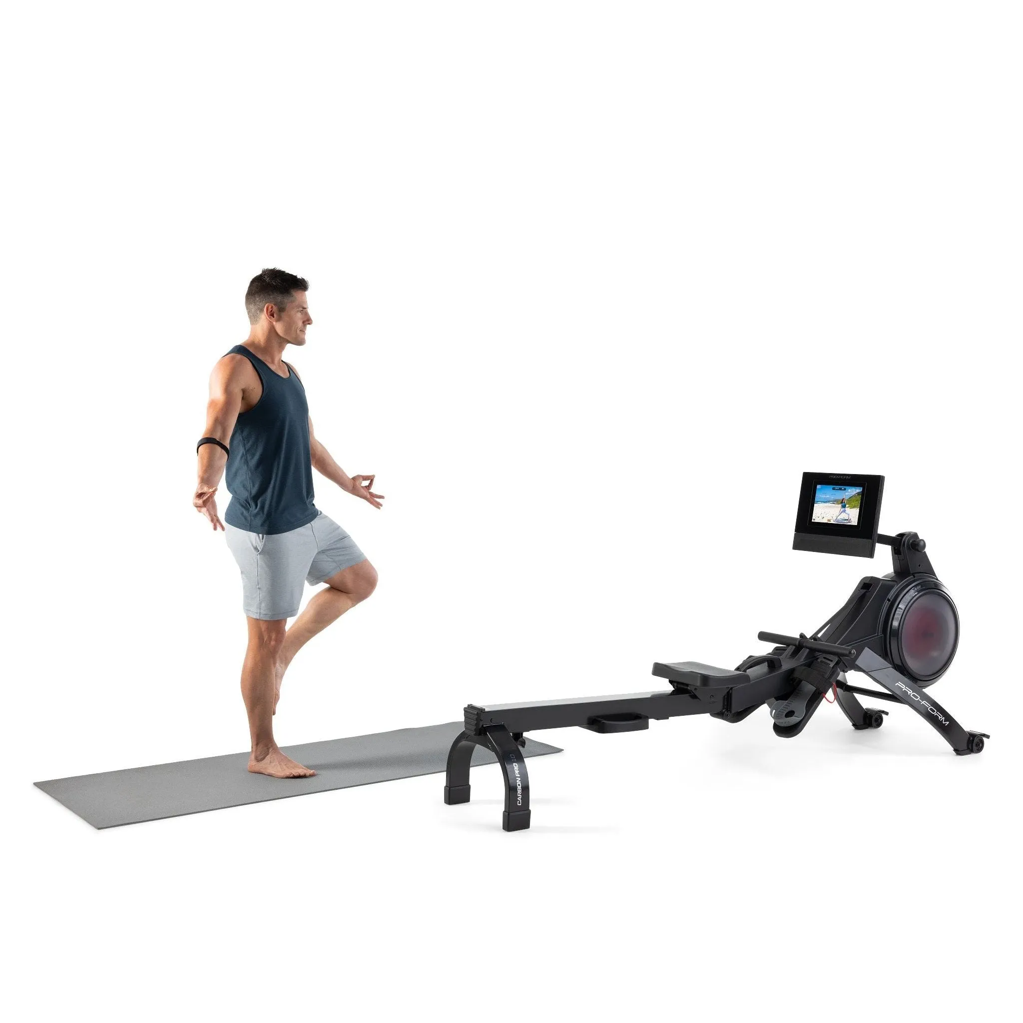 Carbon Pro10 Rower with 10" Touchscreen for Interactive, At-Home Workouts