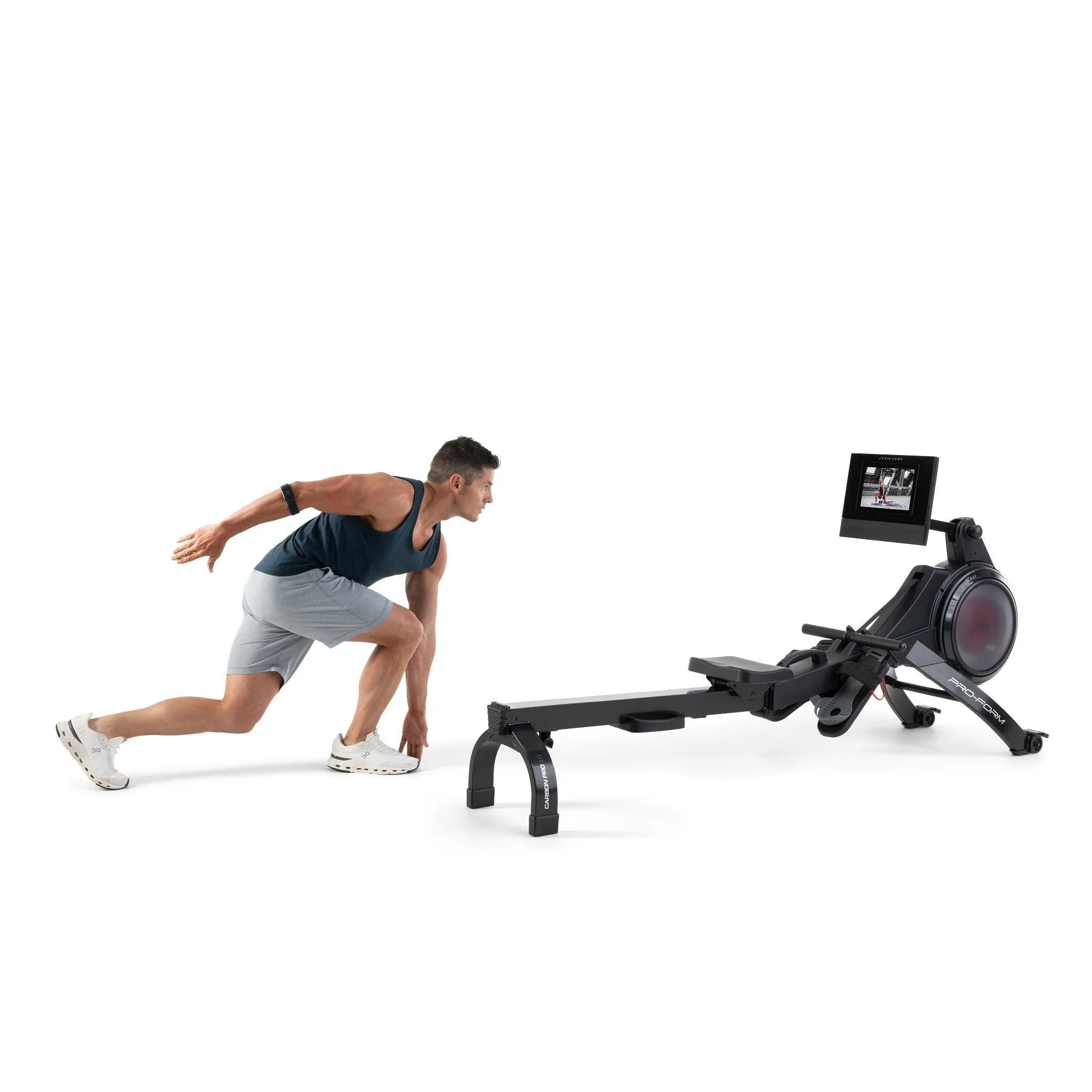Carbon Pro10 Rower with 10" Touchscreen for Interactive, At-Home Workouts