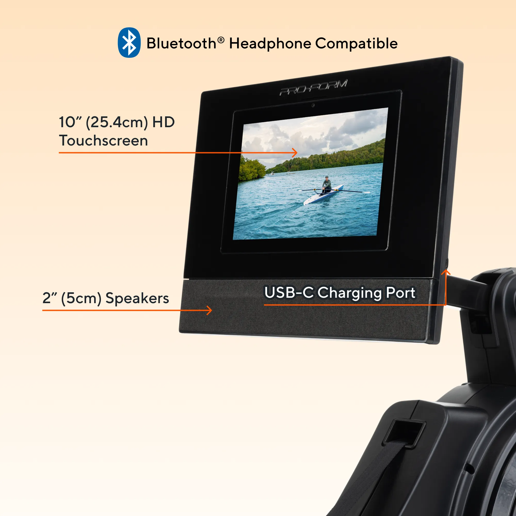 Carbon Pro10 Rower with 10" Touchscreen for Interactive, At-Home Workouts