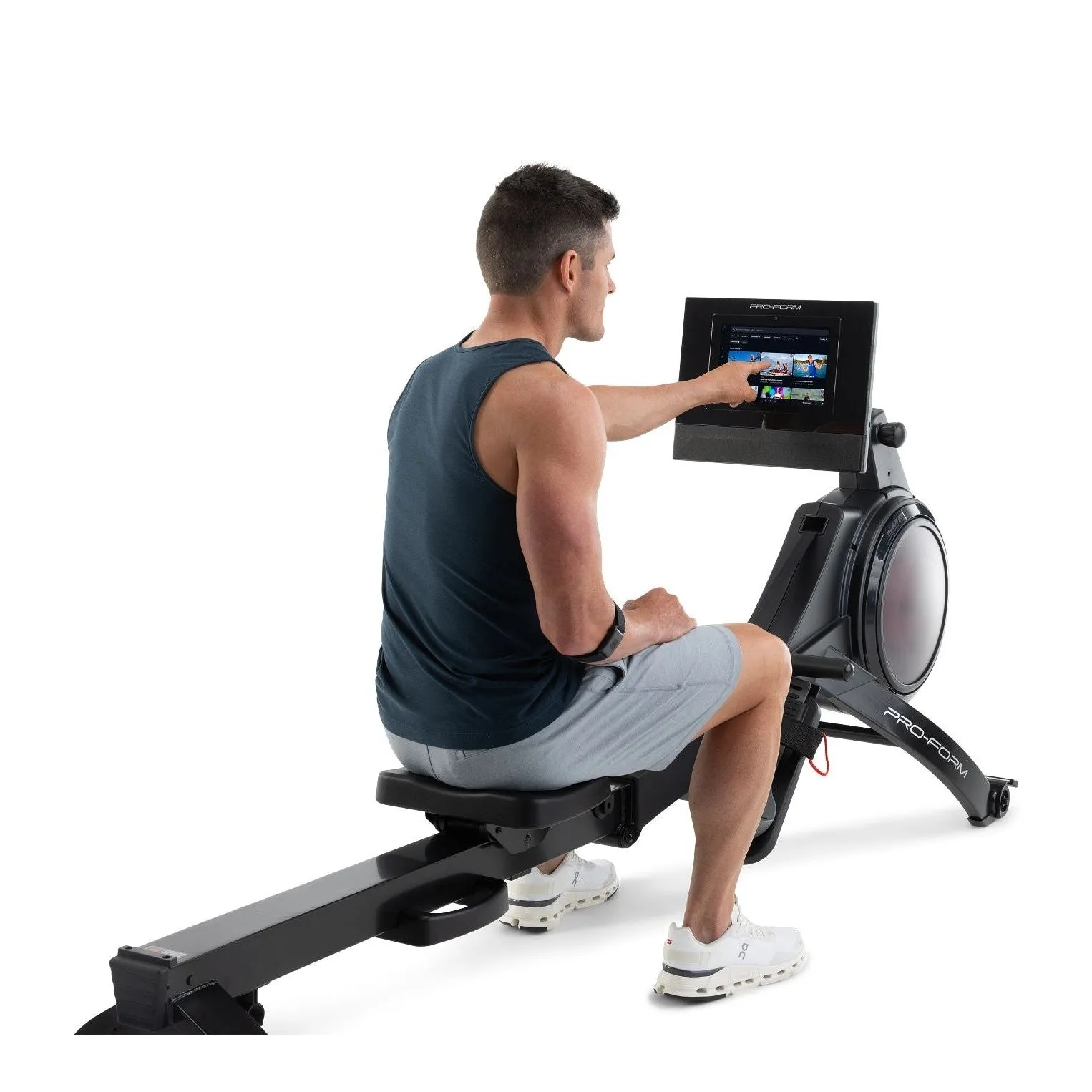 Carbon Pro10 Rower with 10" Touchscreen for Interactive, At-Home Workouts