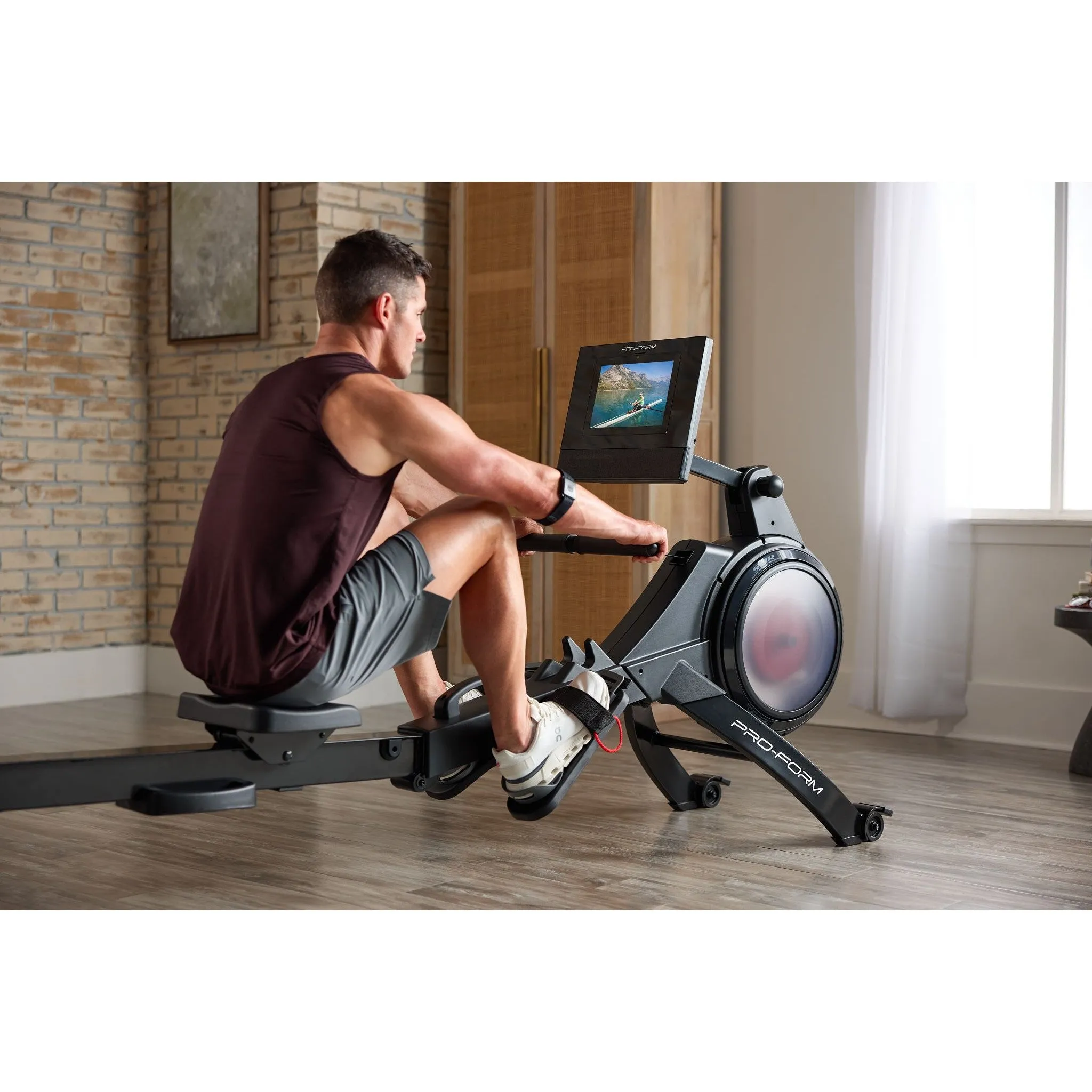 Carbon Pro10 Rower with 10" Touchscreen for Interactive, At-Home Workouts