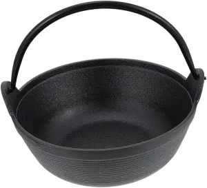 Cast Iron Cauldron Cooking Pot Cast Iron Kettle for Campfire Practical Stockpot Versatile for Stewing Cooking