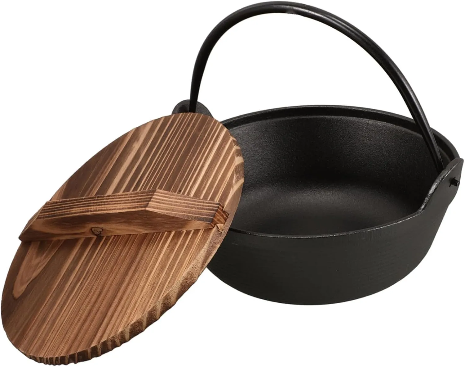 Cast Iron Pots Iron Sauce Pot Camp Cookware Camping Pot for Cooking Outdoor Cooking Equipment Hanging Pot