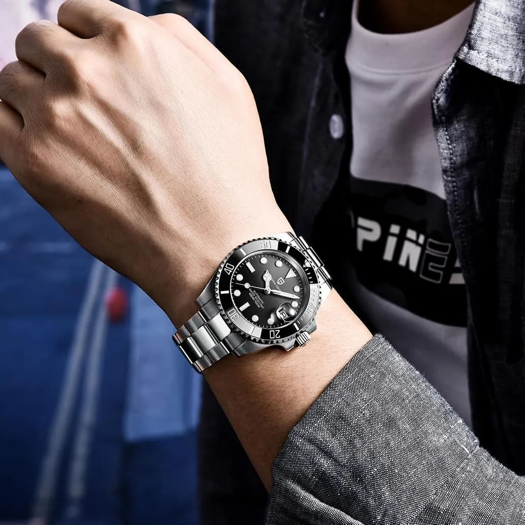 CEYADG Pagani Design Watches for Men Japan NH35 Movement Automatic Watch 40mm Stainless Steel Diver Waterproof Sapphire Crystal Sport Mens Watches