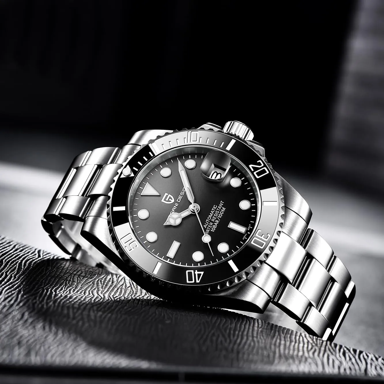 CEYADG Pagani Design Watches for Men Japan NH35 Movement Automatic Watch 40mm Stainless Steel Diver Waterproof Sapphire Crystal Sport Mens Watches