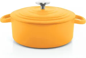 Chantal Cast Iron Dutch Oven, 3 qt, US Formulated Premium Enamel, Marigold