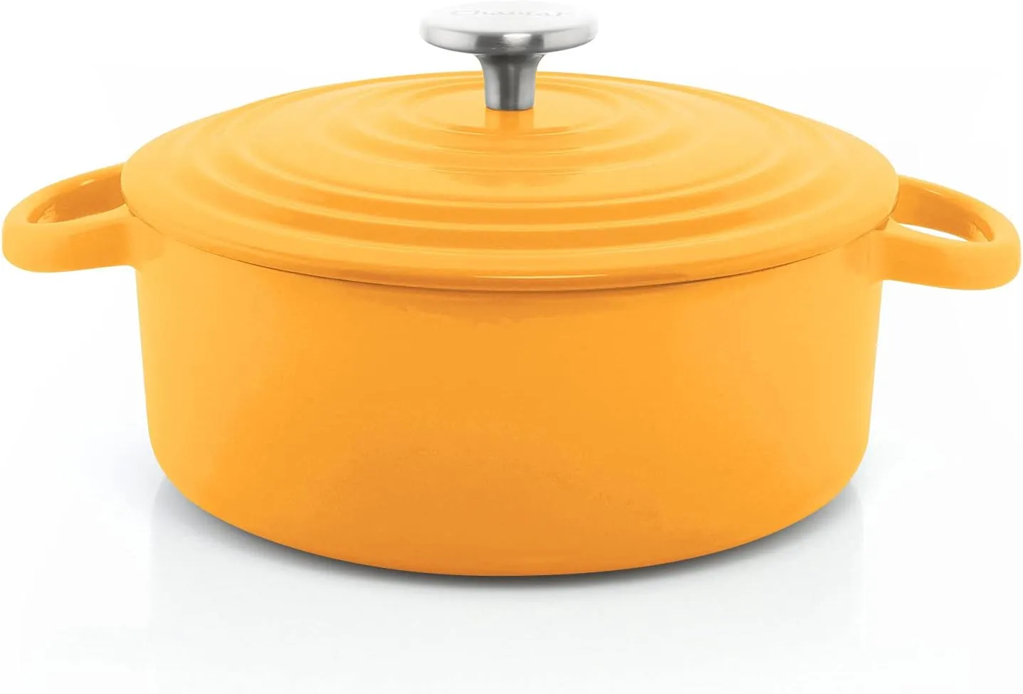 Chantal Cast Iron Dutch Oven, 3 qt, US Formulated Premium Enamel, Marigold