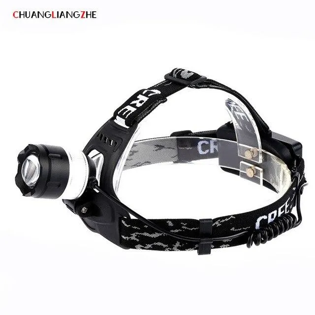 CHENGLIANGZHE LED T6 Headlight Zoom 18650 Battery Flashlight Outdoor Night Fishing Light Nights  Riding Light Mining Lamp