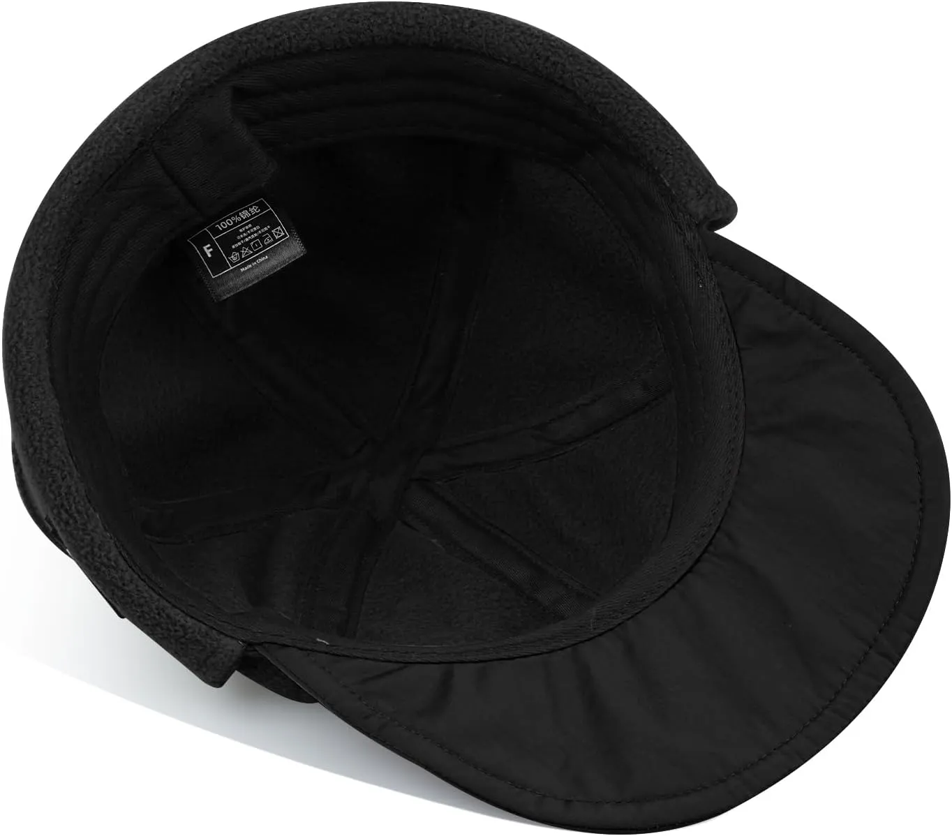 Clakllie Men's Winter Earflaps Baseball Hat - Cold Weather Trapper Ushanka Russian With Brim - Foldable Elmer Fudd