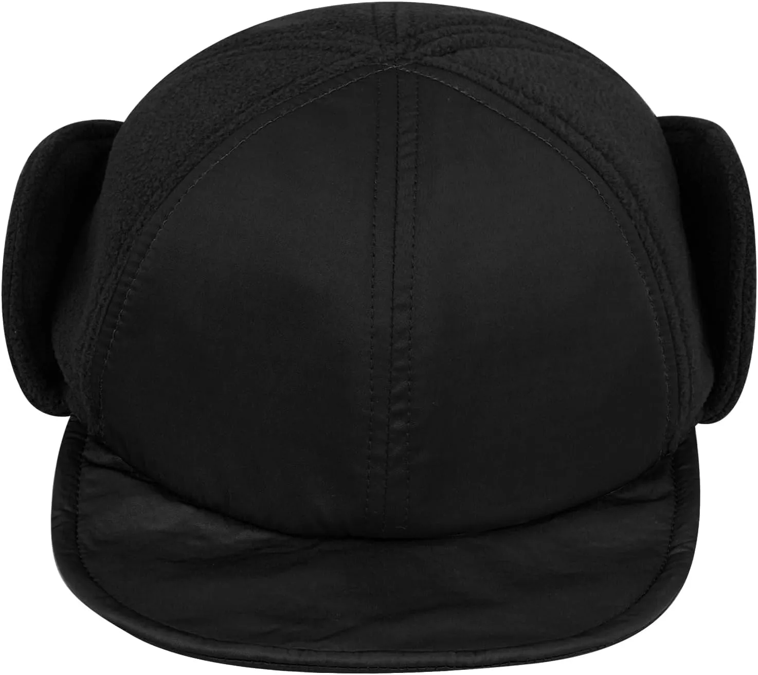 Clakllie Men's Winter Earflaps Baseball Hat - Cold Weather Trapper Ushanka Russian With Brim - Foldable Elmer Fudd