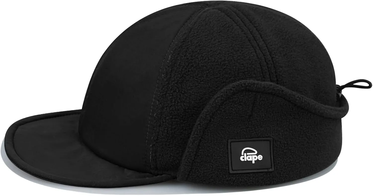 Clakllie Men's Winter Earflaps Baseball Hat - Cold Weather Trapper Ushanka Russian With Brim - Foldable Elmer Fudd
