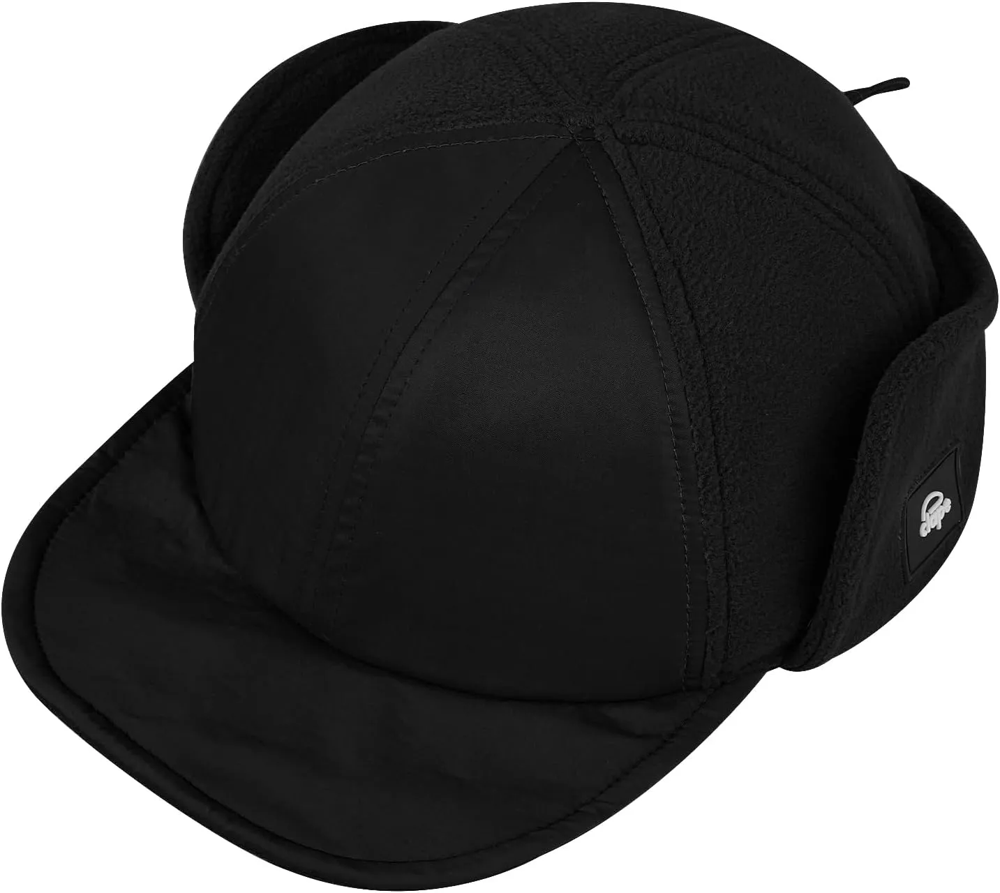 Clakllie Men's Winter Earflaps Baseball Hat - Cold Weather Trapper Ushanka Russian With Brim - Foldable Elmer Fudd