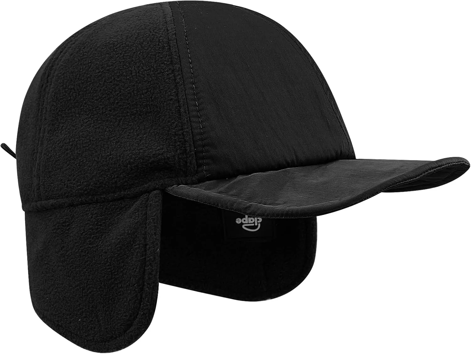 Clakllie Men's Winter Earflaps Baseball Hat - Cold Weather Trapper Ushanka Russian With Brim - Foldable Elmer Fudd