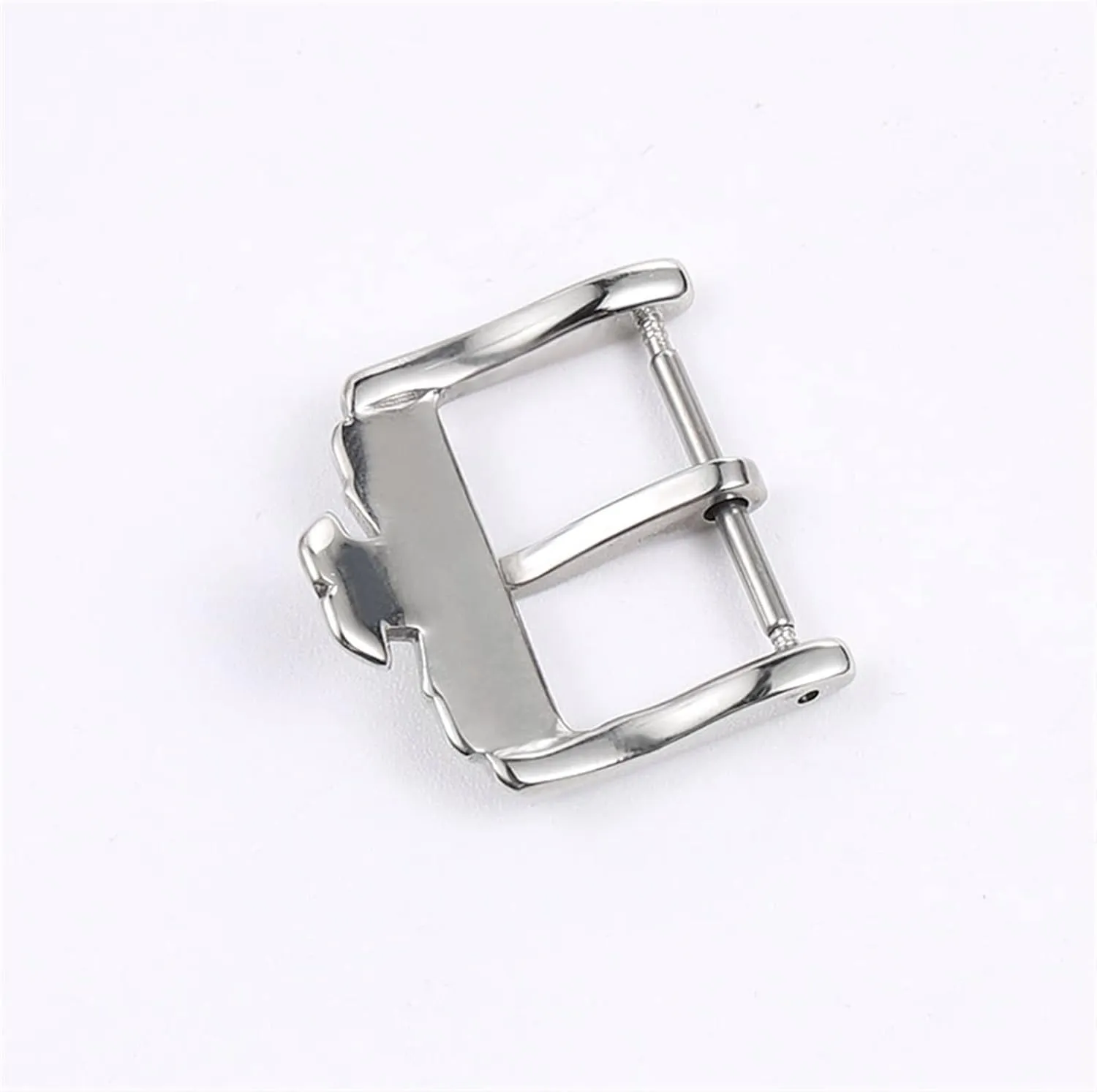 Classic 18mm Silver Gold Rosegold Pin Stainless Steel Deployment Clasp Folding Buckle for Jaeger-lecoultre Watchband (Color : Silver, Size : 18mm)