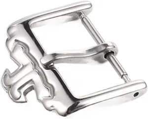 Classic 18mm Silver Gold Rosegold Pin Stainless Steel Deployment Clasp Folding Buckle for Jaeger-lecoultre Watchband (Color : Silver, Size : 18mm)