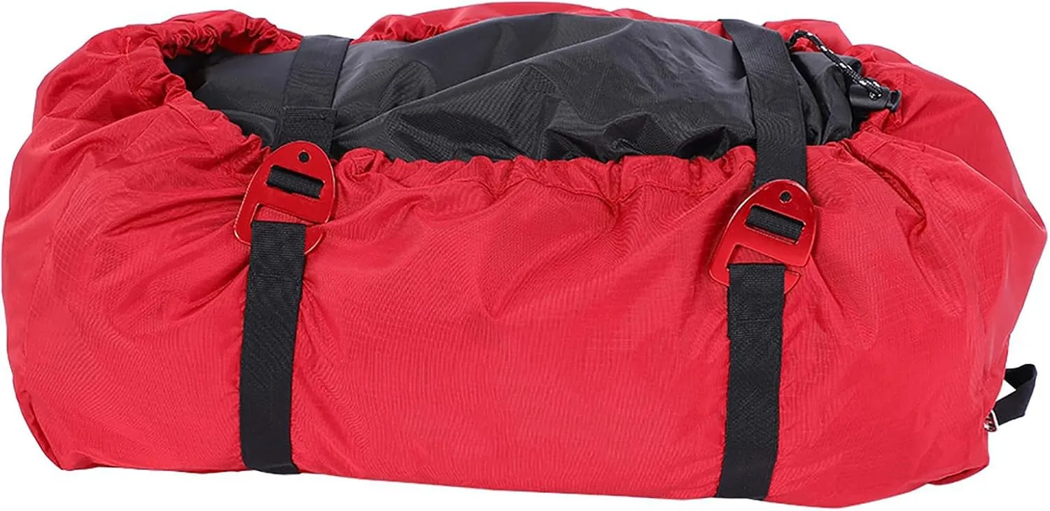 Climbing Rope Bag Foldable Mountaineering Bag Climbing Equipment Carrying Bag Sports Bag Tool Bag (Red)