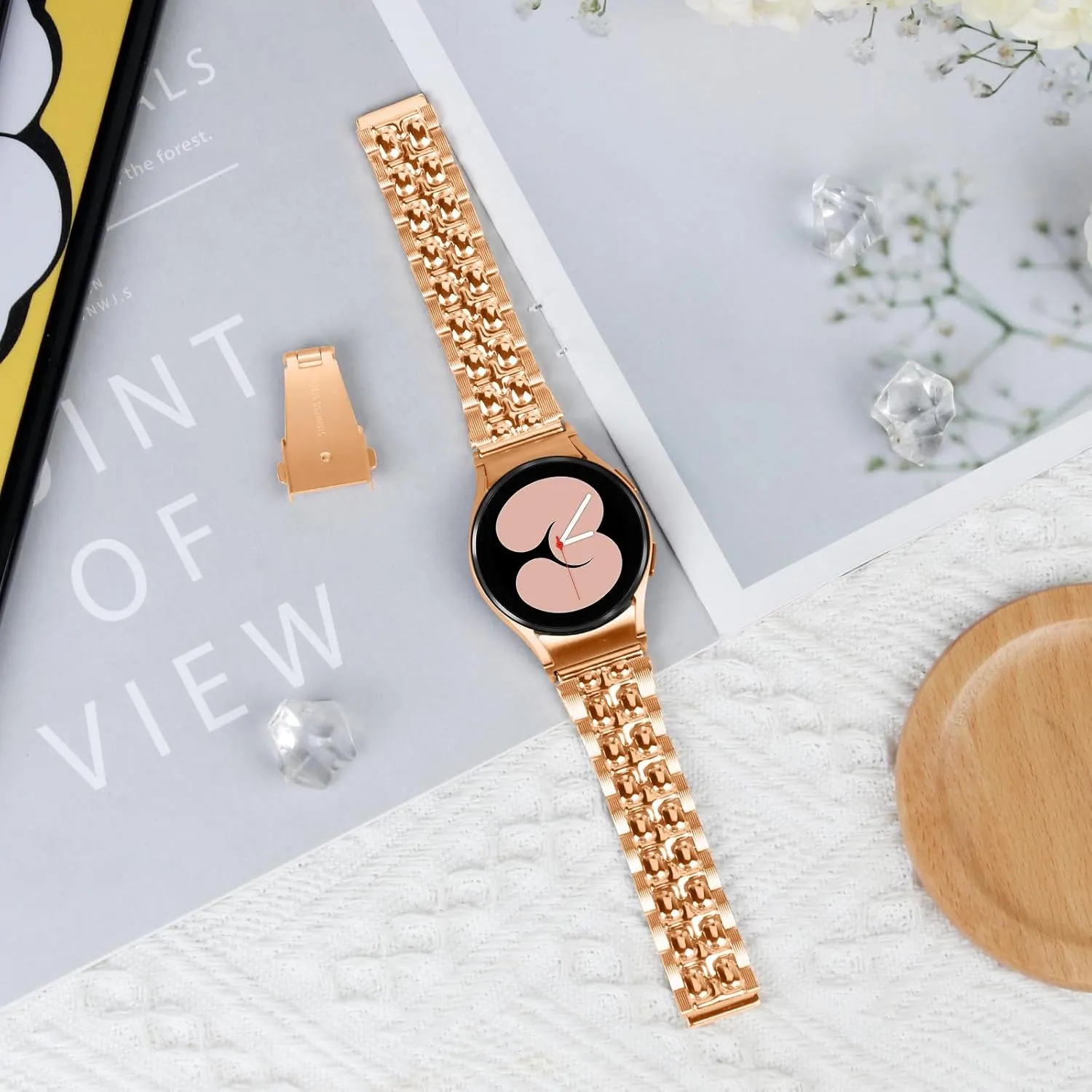 Compatible With Galaxy watch 4/watch 5 Watchband 40mm 44mm, Breathable stainless steel smart wristband bracelet For Galaxy Watch 4 Classic 42mm 46mm/Watch 5 Pro 45mm