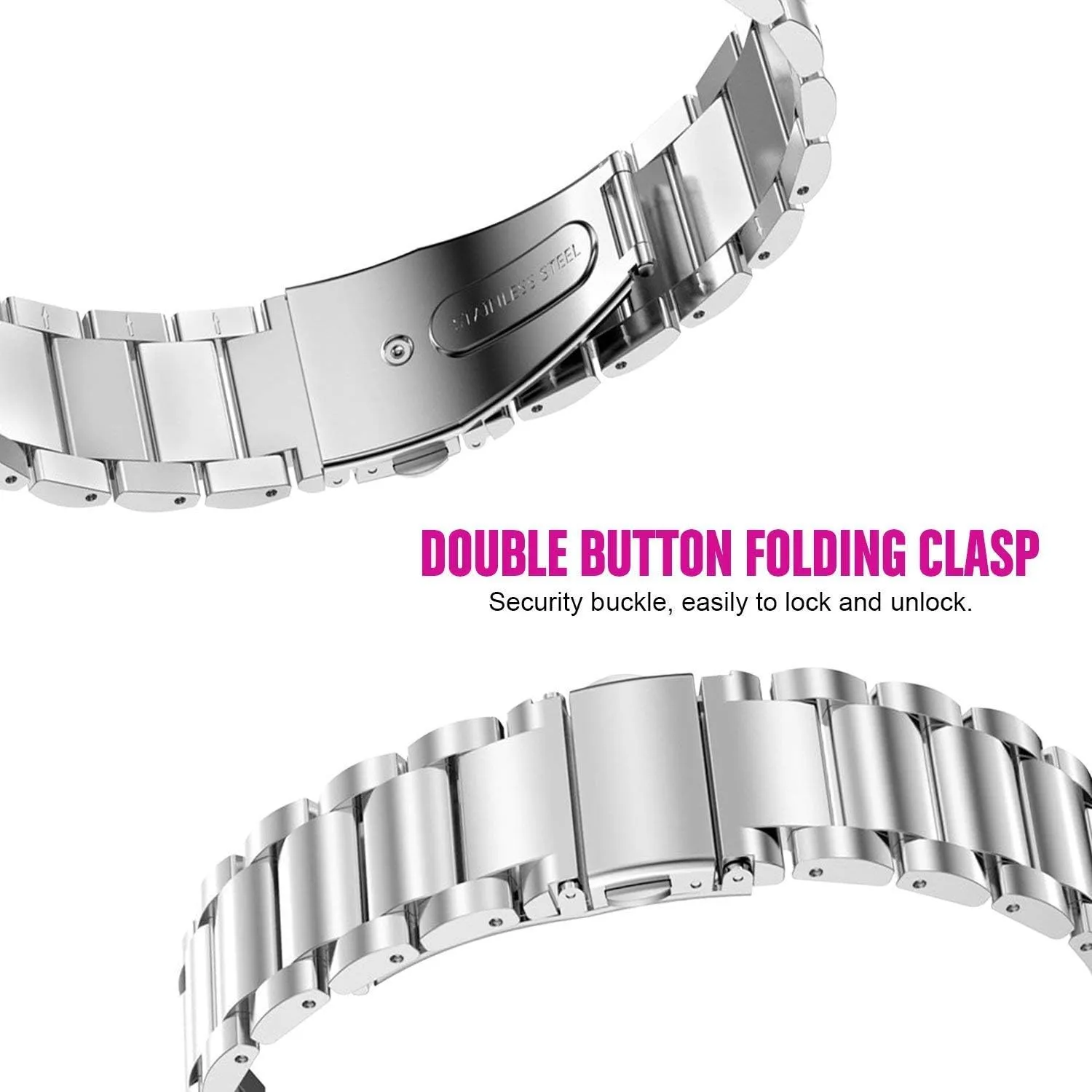 Compatible with SUUNTO 9 Peak Band, Quick Release Stainless Steel Metal Replacement Straps Compatible with SUUNTO 9 Peak 43mm Sports Watch