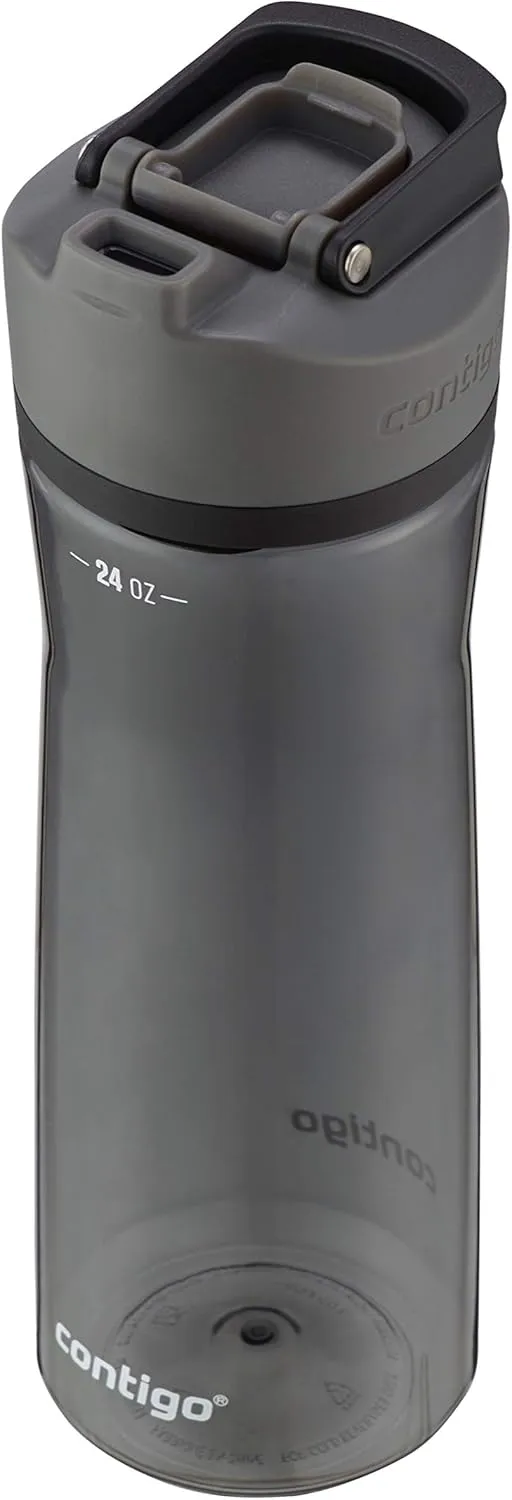 Contigo Cortland 24oz & Spirulina 24oz Spill-Proof Water Bottles with Leak-Proof Lid, Carry Handle, Dishwasher Safe