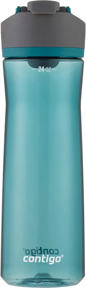 Contigo Cortland 24oz & Spirulina 24oz Spill-Proof Water Bottles with Leak-Proof Lid, Carry Handle, Dishwasher Safe
