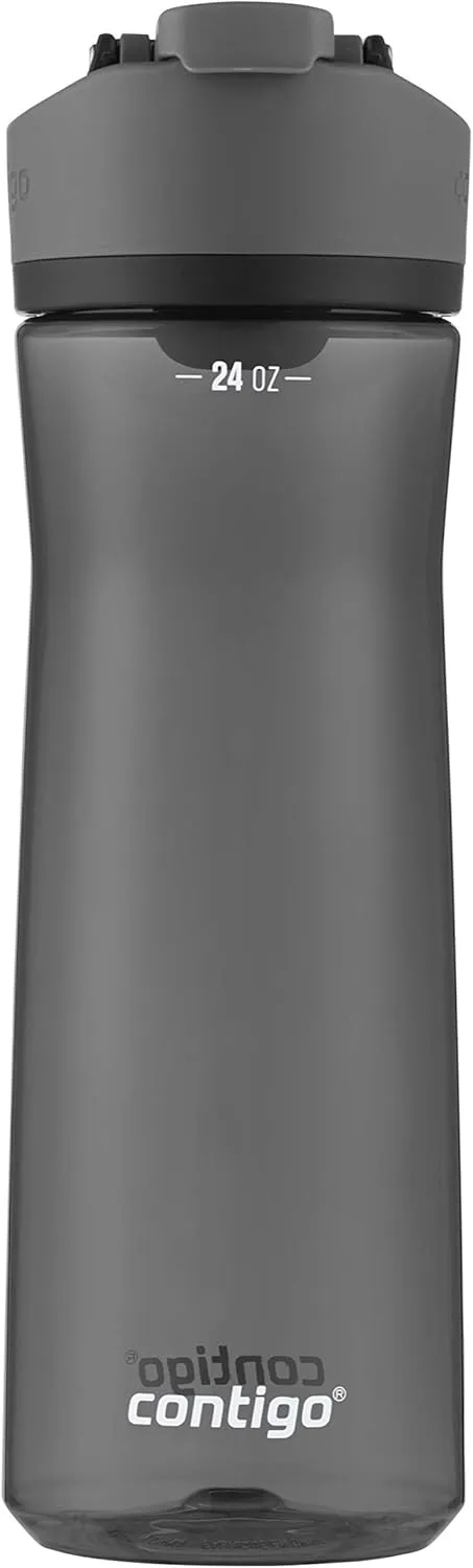 Contigo Cortland 24oz & Spirulina 24oz Spill-Proof Water Bottles with Leak-Proof Lid, Carry Handle, Dishwasher Safe