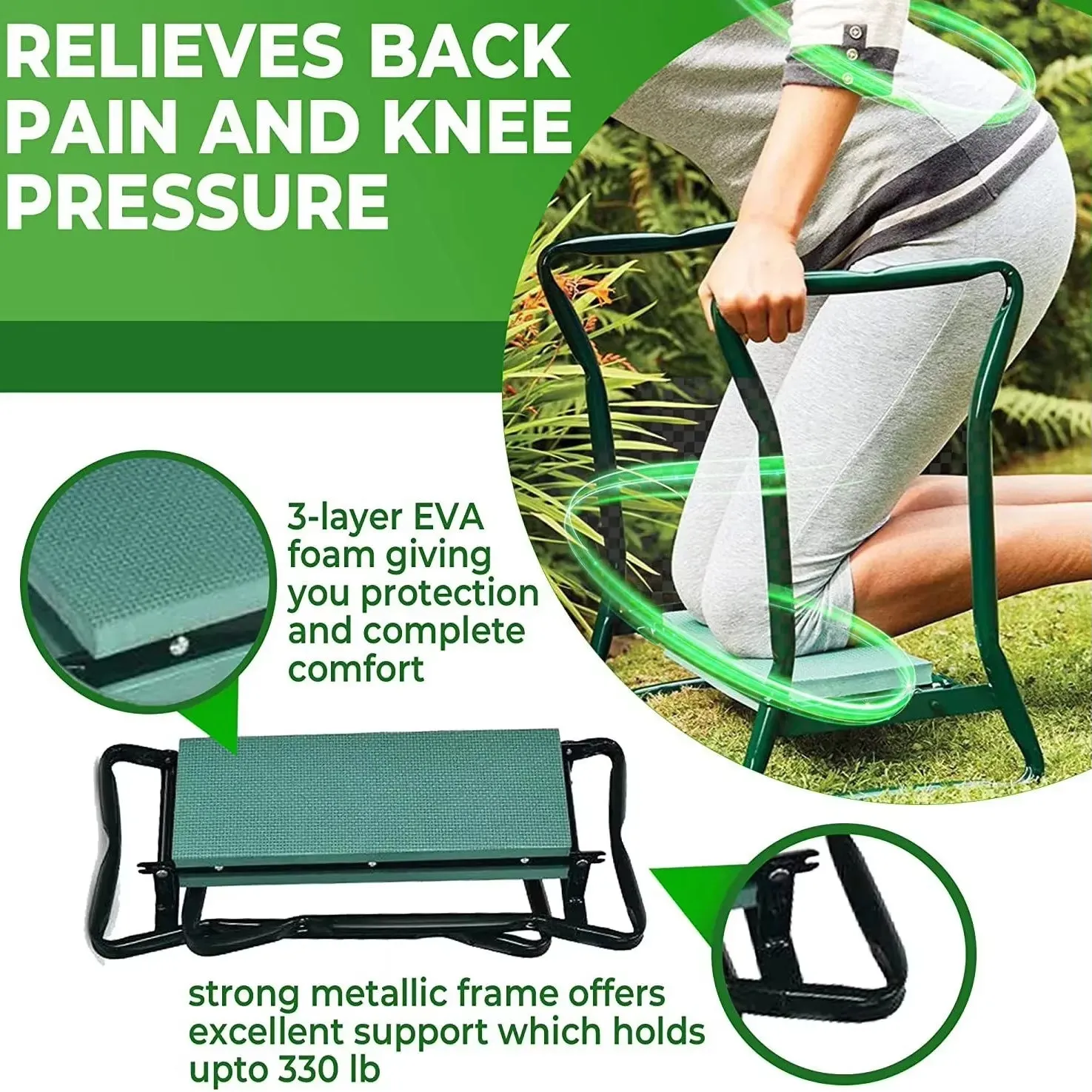 Convenience Comfort Folding for Plug-and-play & – Customer-favorite Every Gardener Kneeler & Stool Gardenmate