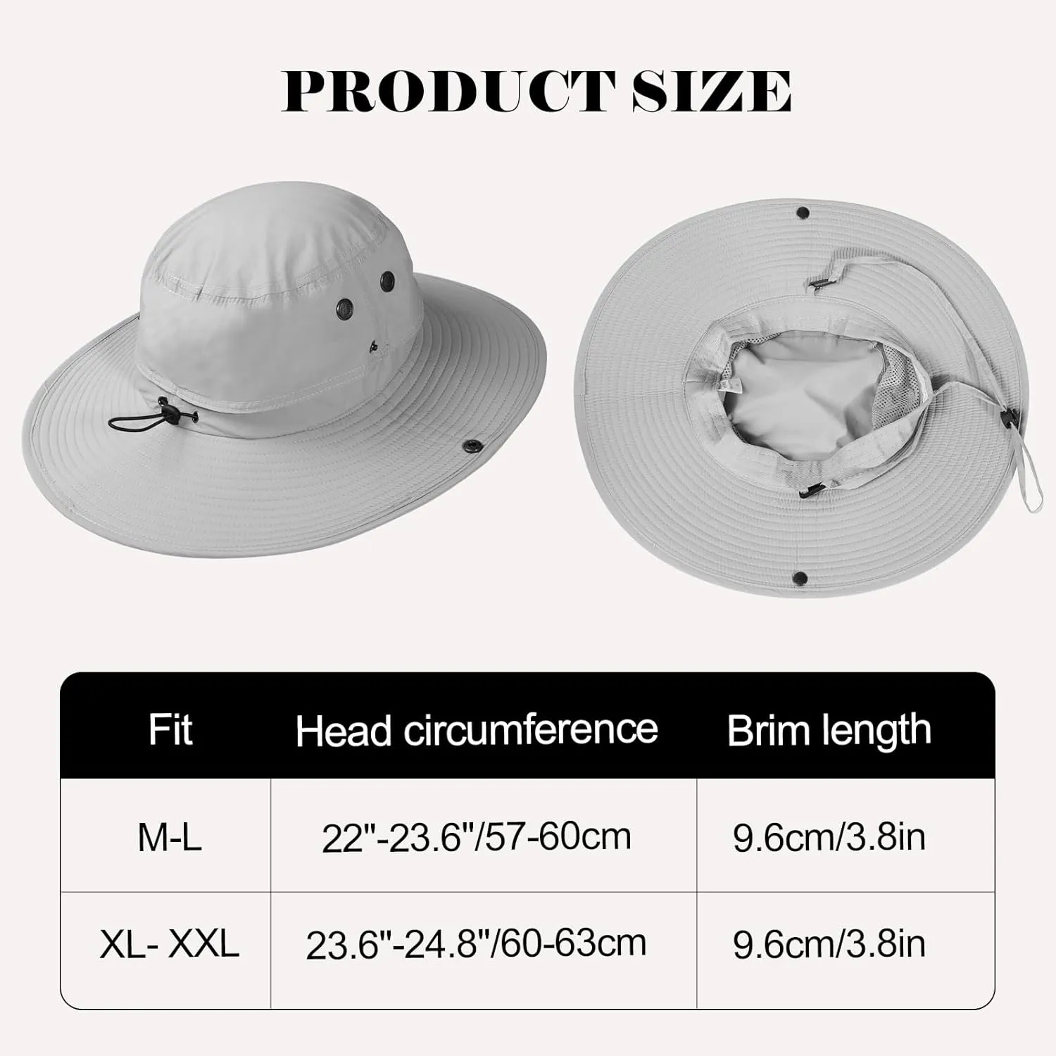 Cooling Bucket Hat UPF 50  Wide Brim Sun Hat for Women Men Lightweight Foldable Summer Hiking Fishing Hat Detachable Strap