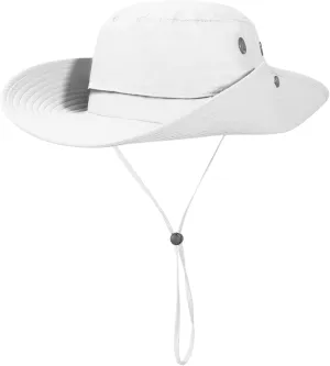 Cooling Bucket Hat UPF 50  Wide Brim Sun Hat for Women Men Lightweight Foldable Summer Hiking Fishing Hat Detachable Strap