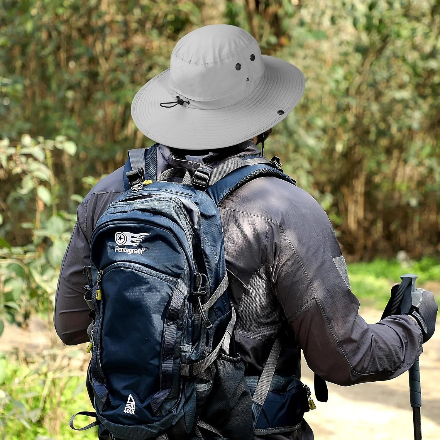 Cooling Bucket Hat UPF 50  Wide Brim Sun Hat for Women Men Lightweight Foldable Summer Hiking Fishing Hat Detachable Strap