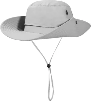 Cooling Bucket Hat UPF 50  Wide Brim Sun Hat for Women Men Lightweight Foldable Summer Hiking Fishing Hat Detachable Strap