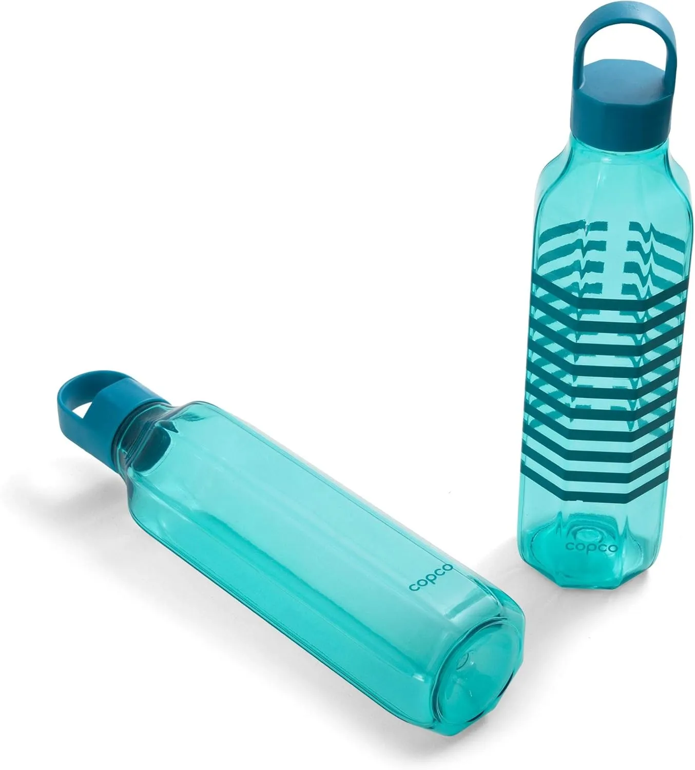 Copco Octagon Travel Water Bottle, 2-piece, Teal