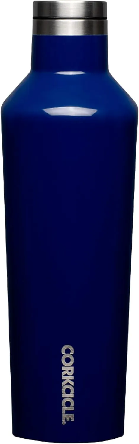 Corkcicle Classic Canteen Insulated Tumbler, Midnight Navy, 16 oz – Reusable Water Bottle Keeps Beverages Cold for 25 Hours & Hot 12 Hours – Cupholder Friendly Tumbler with Screw-On Cap