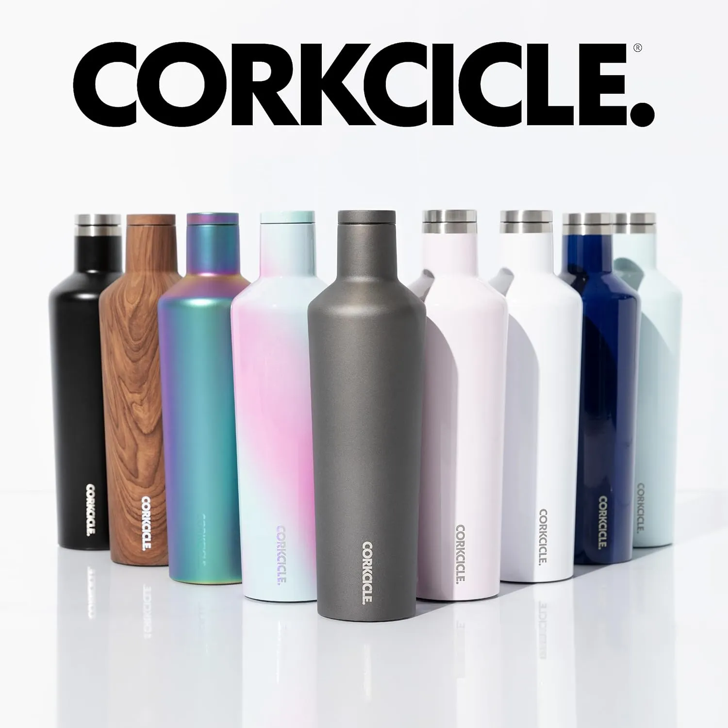 Corkcicle Classic Canteen Insulated Tumbler, Midnight Navy, 16 oz – Reusable Water Bottle Keeps Beverages Cold for 25 Hours & Hot 12 Hours – Cupholder Friendly Tumbler with Screw-On Cap