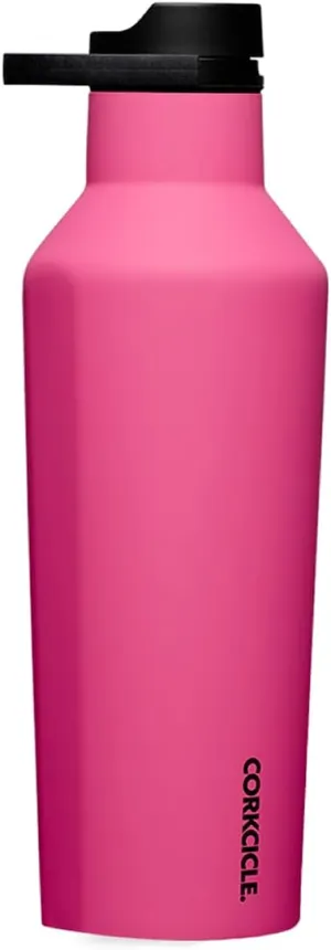 Corkcicle Sport Canteen Insulated Tumbler, Dragonfruit, 32 oz – Reusable Water Bottle Keeps Beverages Cold for 25 Hours & Hot 12 Hours – Cupholder Friendly Tumbler with Screw-On Cap