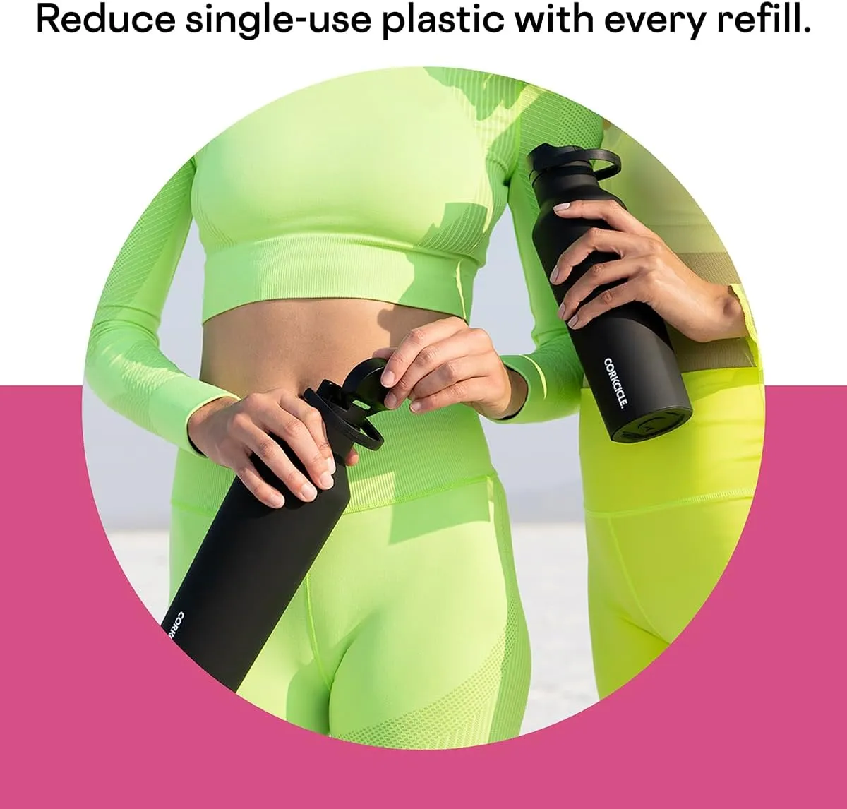 Corkcicle Sport Canteen Insulated Tumbler, Dragonfruit, 32 oz – Reusable Water Bottle Keeps Beverages Cold for 25 Hours & Hot 12 Hours – Cupholder Friendly Tumbler with Screw-On Cap