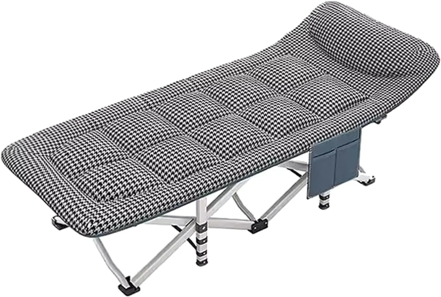 Cots for Camping, Wide Folding Camping Cot with Pillow ANG Extra Thick Matress, 220 Kg/485 Lbs Max Load, Folding Sleeping Cot, 190 * 68 * 35cm/74.8 * 26.8 * 13.8in