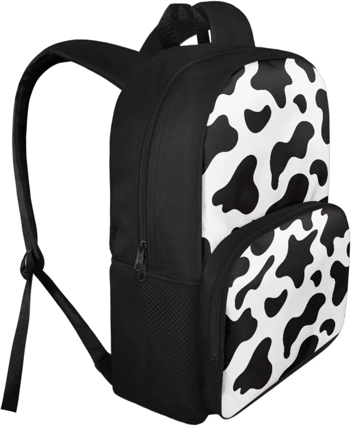 Cow Print Kids Backpack for Boys 8-12 School Backpack Set 3 in 1 Lightweight Causal Rucksack Thermal Foldable Lunch Box Pencil Case Set for Travel Work Office Climbing School