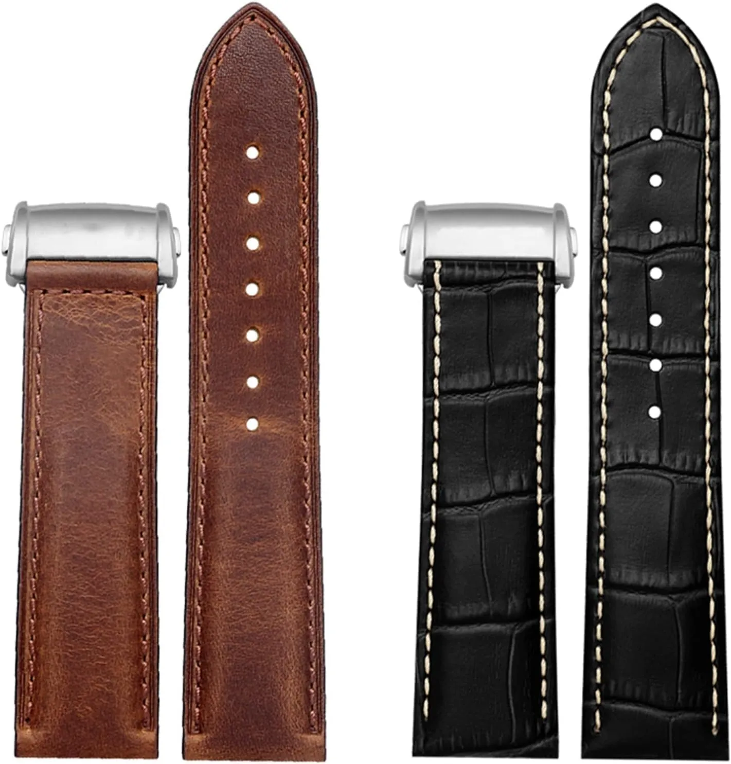 Cowhide Leather Watchband For Hamilton Khaki Aviation Classic Series Watch Strap With Folding Buckle Men Bracelet