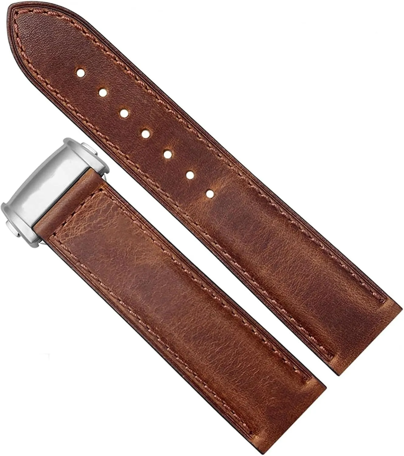 Cowhide Leather Watchband For Hamilton Khaki Aviation Classic Series Watch Strap With Folding Buckle Men Bracelet