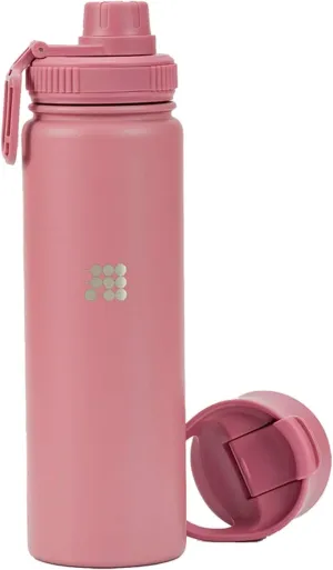 Cubitt Insulated Sports Hydro Water Bottle 24 oz, 2 Lids (Coffee Lid and Wide Mouth Twist Sports Lid), Stainless Steel, Double Walled. Cold for up to 24 hours, Hot for up to 12 hours Burgundy
